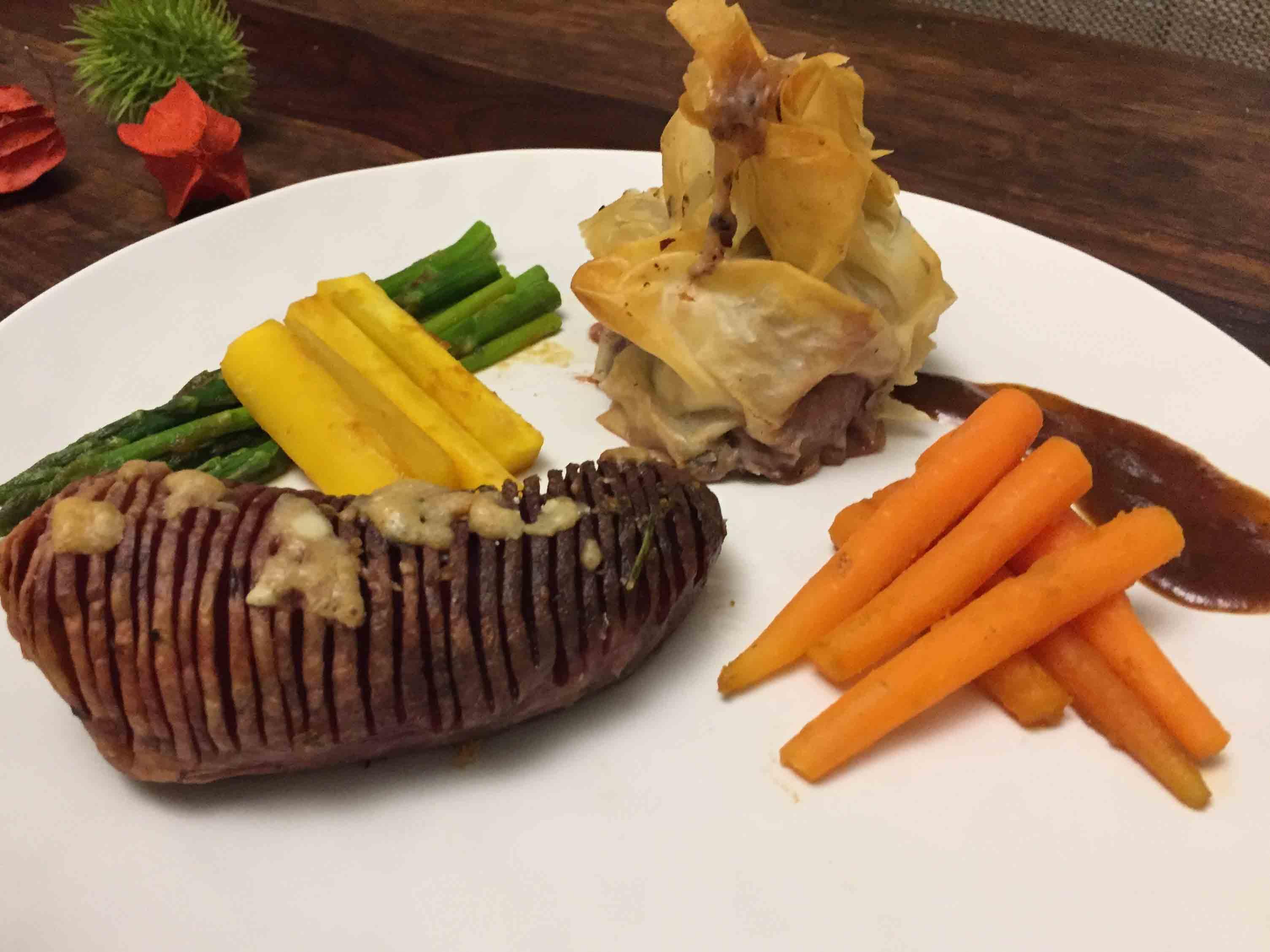 Bilder für Filet à la Wellington im Yufkateignest - Rezept