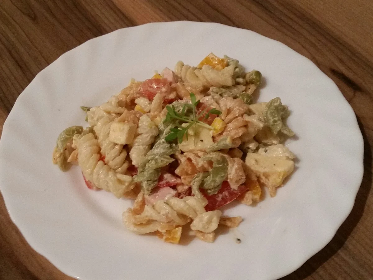 Rezept: Bunter Nudelsalat mit selbgemachtem Joghurtdressing Bild Nr. 2787 Bunter Nudelsalat mit selbgemachtem Joghurtdressing - Rezept - Bild Nr. 2787