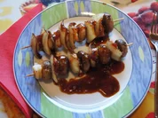 Garnelen-Champignon-Zwiebel-Spieße - Rezept - Bild Nr. 2787