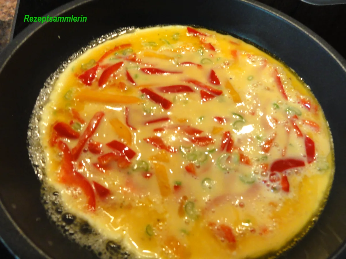 Rezept: Eier: PAPRIKA ~ OMELETTE Bild Nr. 2800 Eier: PAPRIKA ~ OMELETTE - Rezept - Bild Nr. 2800