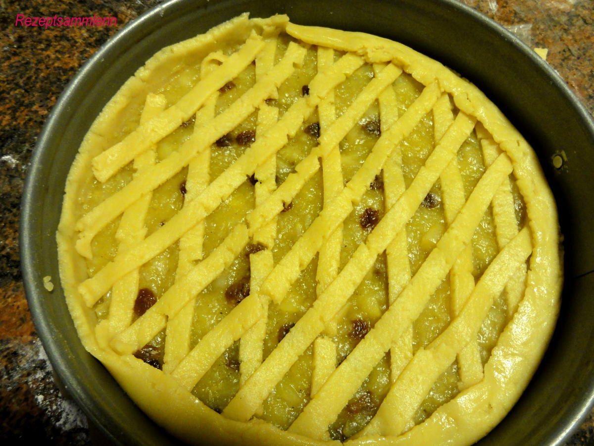 Mürbeteig: APFELKUCHEN unter Gitter - einfach - von Rezeptsammlerin