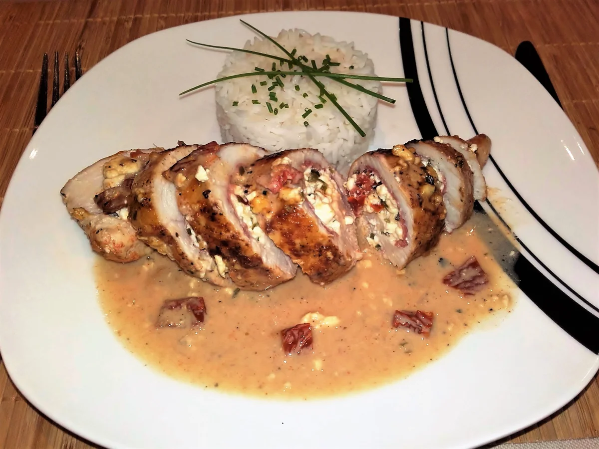 Gefüllte Hähnchenbrustfilet mit Feta-Käse - Rezept - Bild Nr. 2802