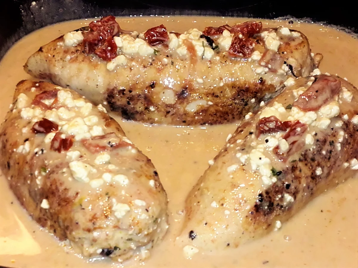 Gefüllte Hähnchenbrustfilet mit Feta-Käse - Rezept - Bild Nr. 2810