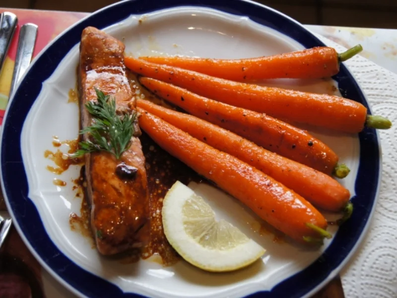 Lachsfilet mit Honig-Bundmöhren - Rezept - Bild Nr. 2802