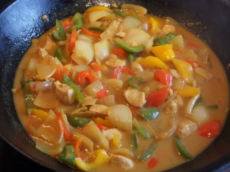 Gemüsecurry mit Hähnchenbrustfilet im Wok und Basmatireis - Rezept - Bild Nr. 2816