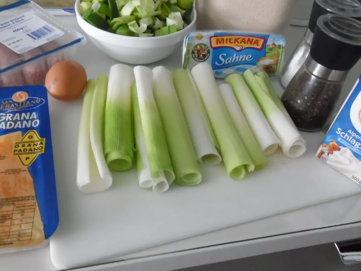 "Lauch-Cannelloni" auf Lauch-Creme - Rezept - Bild Nr. 2839