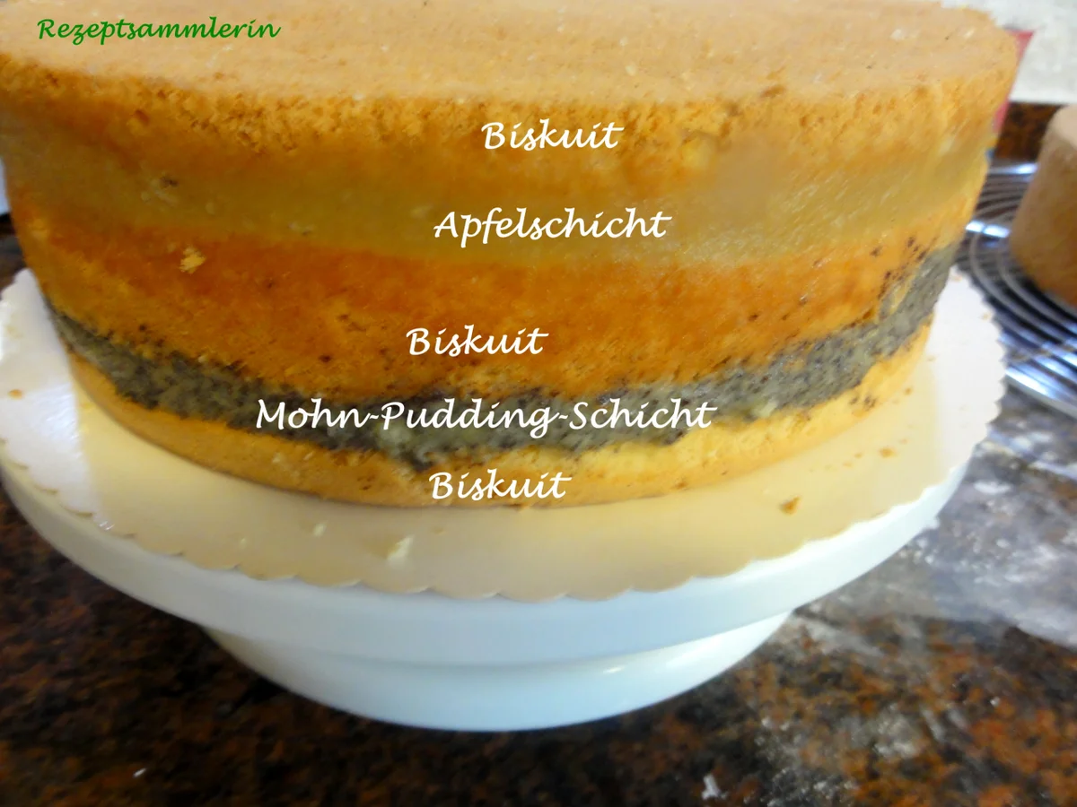 Biskuit:   MOHN ~ APFEL ~ TORTE - Rezept - Bild Nr. 2865