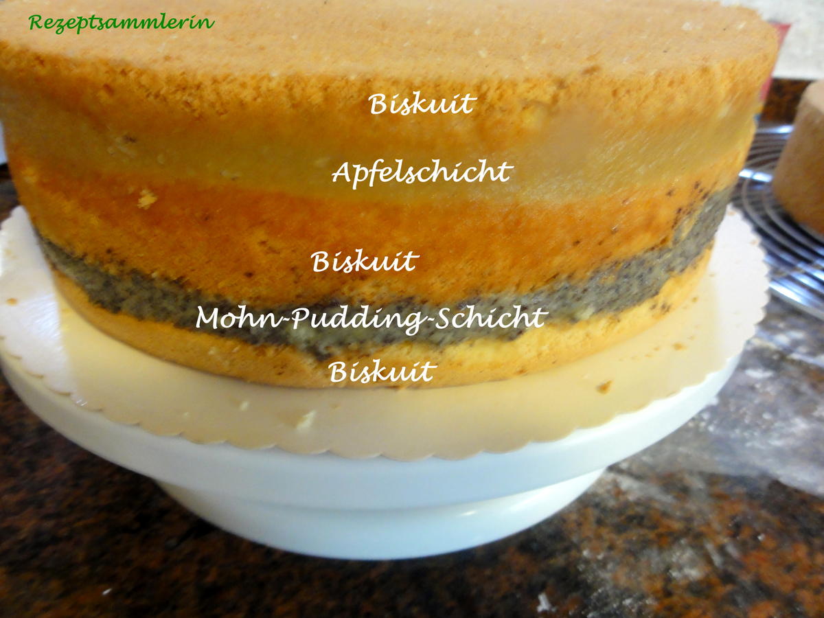 Biskuit: MOHN ~ APFEL ~ TORTE - Rezept - kochbar.de