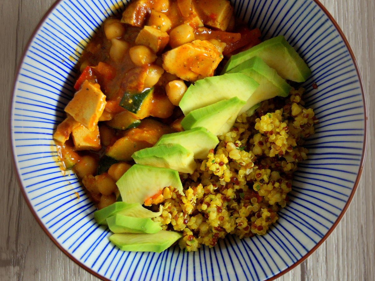 Schnelle vegetarische indische Curry Bowl - schnell &amp; einfach - von Sri ...