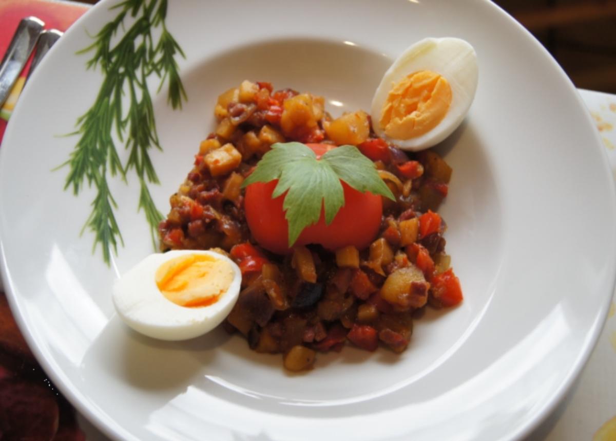 Asiatisches Ratatouille im Wok mit gekochten Ei - Rezept - Bild Nr. 2900