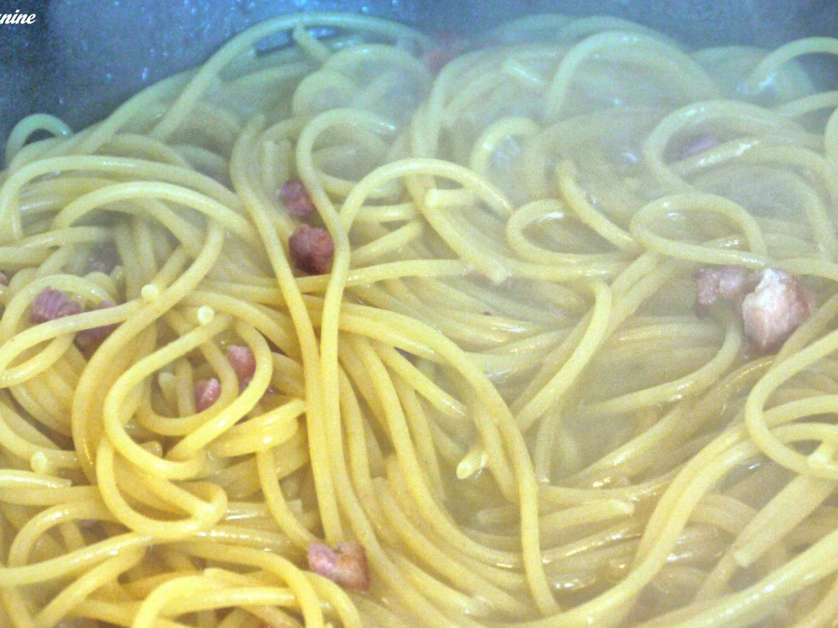 Rezept: Spaghetti Carbonara Bild Nr. 7 Spaghetti Carbonara - Rezept - Bild Nr. 7
