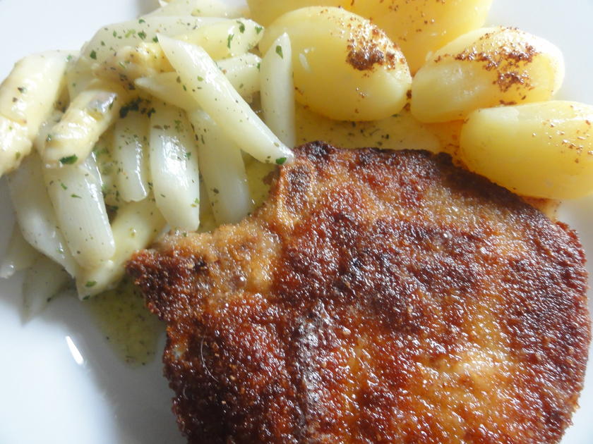 Fleisch: STIELKOTELETT mit Kräuterbutterspargel - einfach - von ...
