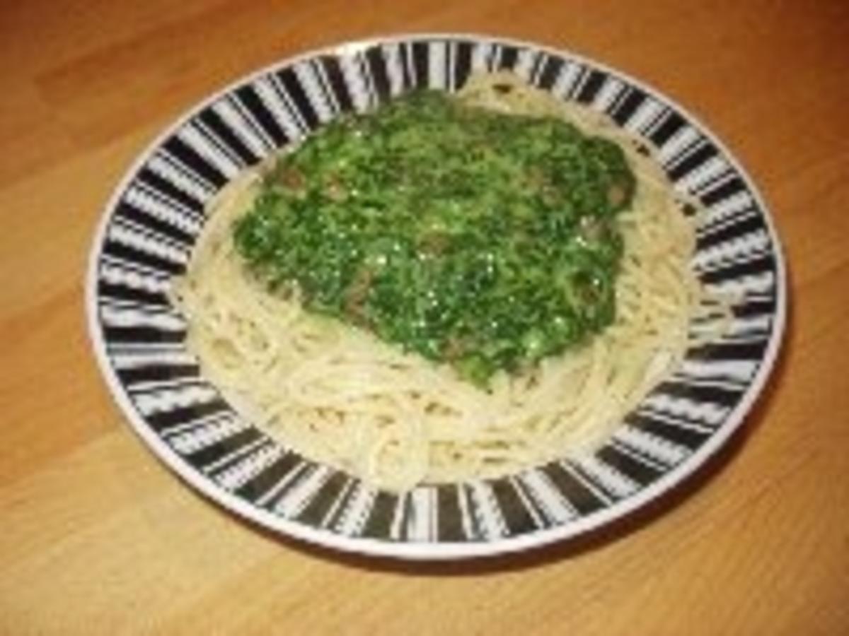Spaghetti mit Spinat - Rezept