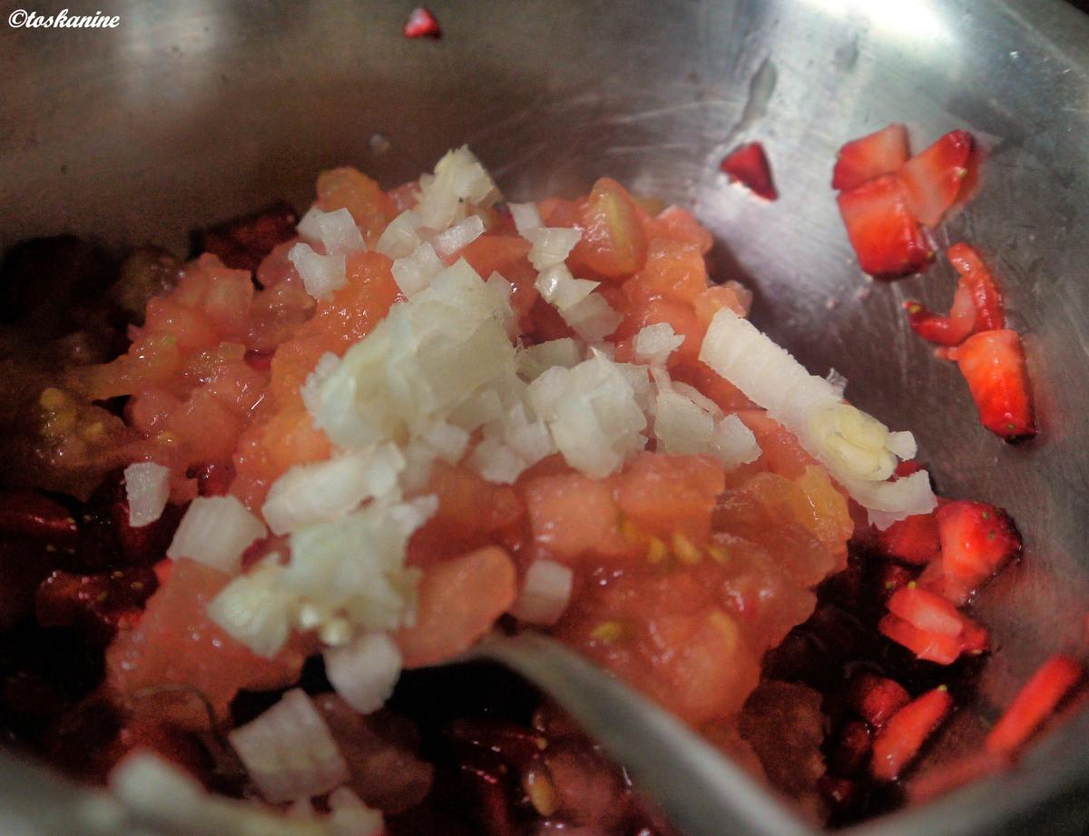 Büffelmozzarella mit Erdbeer.-Tomaten-Salsa - Rezept - Bild Nr. 2903