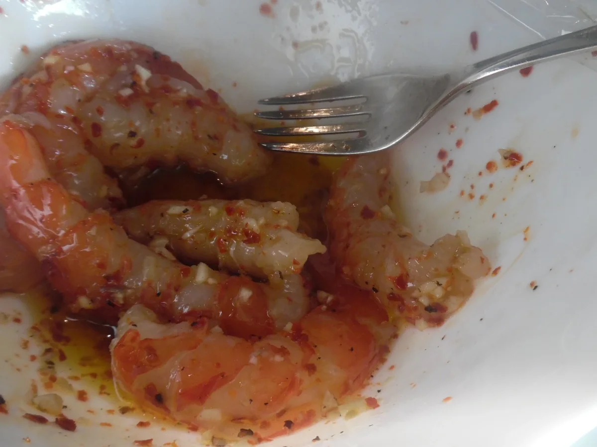 Rezept: Grüne Erbsensuppe mit scharfem Garnelenspieß Bild Nr. 2903 Grüne Erbsensuppe mit scharfem Garnelenspieß - Rezept - Bild Nr. 2903