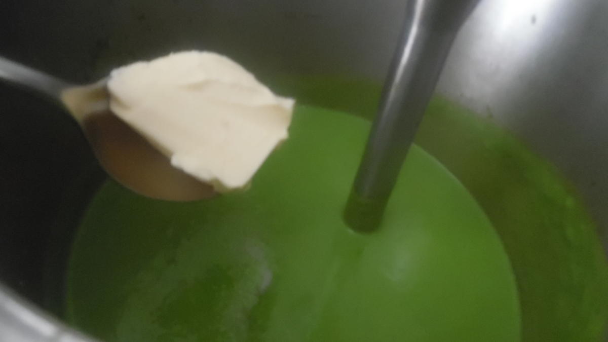 Grüne Erbsensuppe mit scharfem Garnelenspieß - Rezept - Bild Nr. 2906