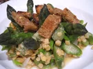 Salate: Linsen-Spargel-Salat mit Knoblauch-Croutons - Rezept - Bild Nr. 2941