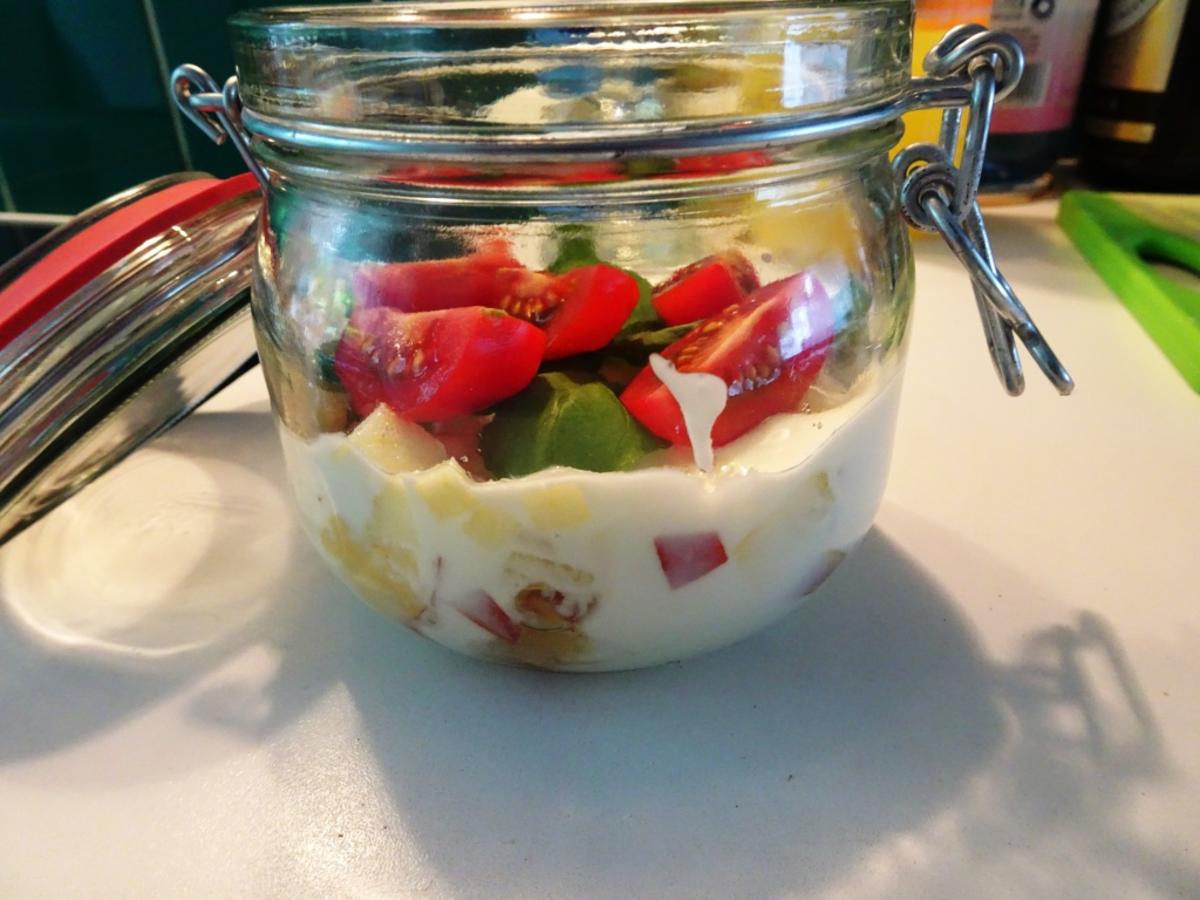 Schichtsalat Frisches Obst, Gemüse und allerlei im Glas - Rezept mit ...