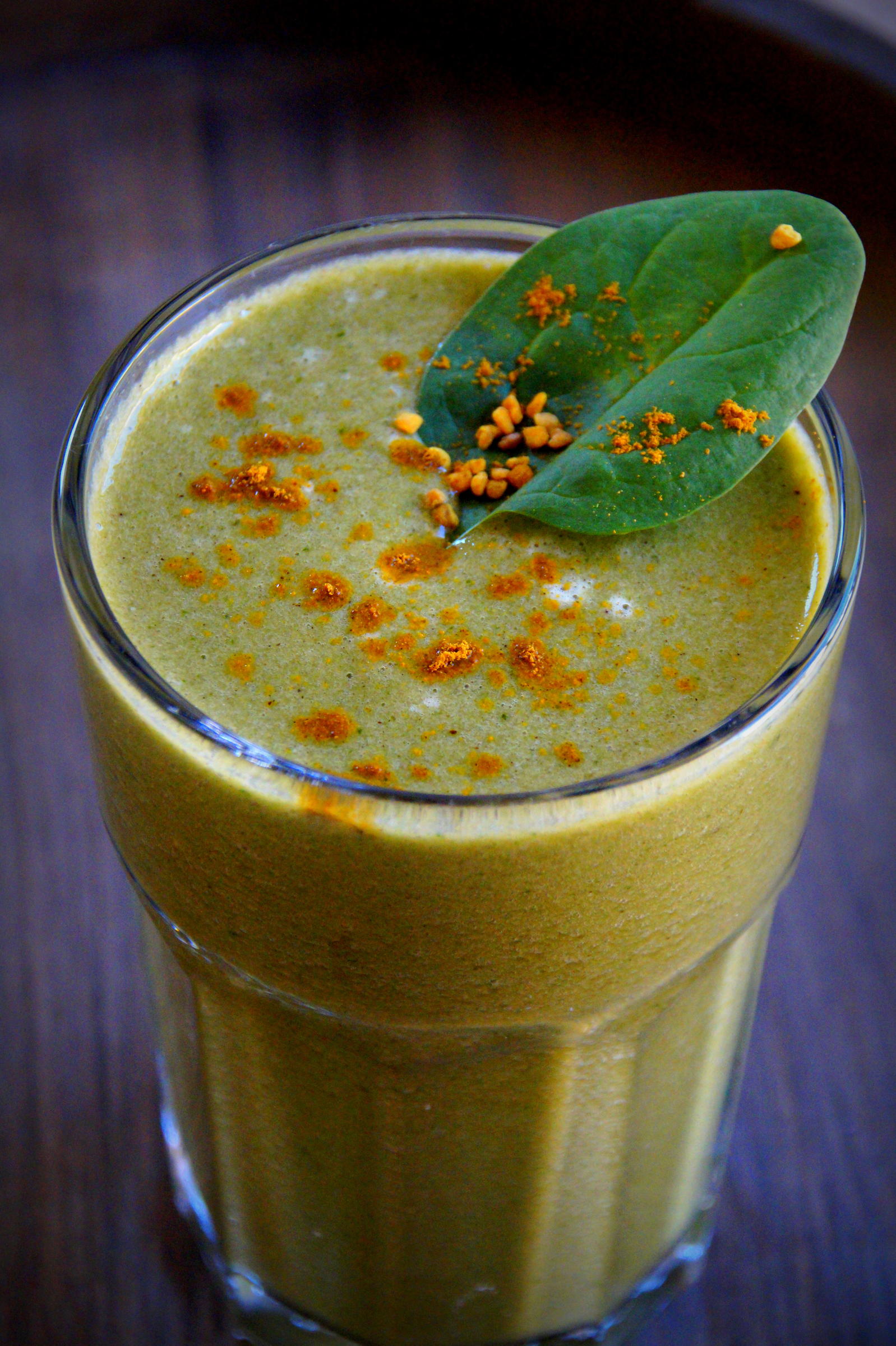 Getränk: Grüner Spinat-Eiweiß-Smoothie - Rezept By Sri_Devi