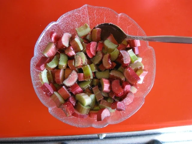 Rhabarberkuchen mit Sahneguss und Baiserhaube - Rezept - Bild Nr. 2989