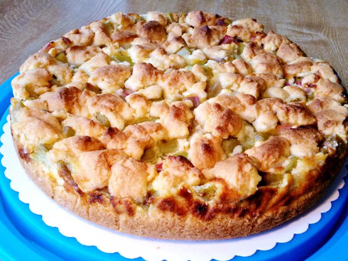 Rhabarber-Käsekuchen mit Streuseln - Rezept - Bild Nr. 2986