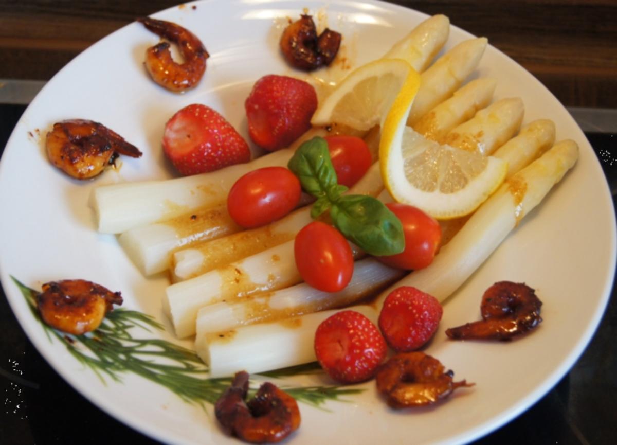 Bilder für Spargel mit Party Garnelen - Rezept