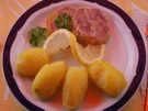 Röstzwiebelfleisch in Aspik mit Pellkartoffeln - Rezept - Bild Nr. 2