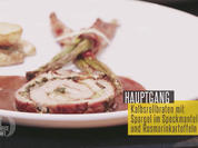 Gefesseltes Kalb – Kalbsrollbraten mit Spargel im Speckmantel und Rosmarinkartoffeln - Rezept - Bild Nr. 2