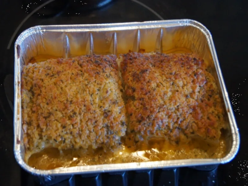 Rezept: Schlemmerfilet Bordelaise mit Rosenkohl und Kartoffel-Möhren-Meerrettich-Stampf Bild Nr. 2992 Schlemmerfilet Bordelaise mit Rosenkohl und Kartoffel-Möhren-Meerrettich-Stampf - Rezept - Bild Nr. 2992