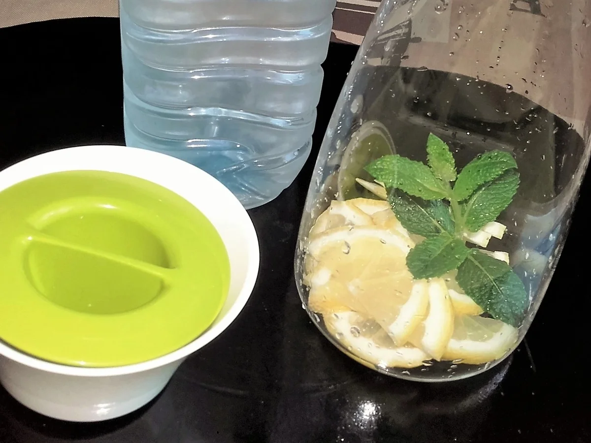 Rezept: Erfrischungsgetränk - Zitronenwasser mit Minze Bild Nr. 2997 Erfrischungsgetränk - Zitronenwasser mit Minze - Rezept - Bild Nr. 2997