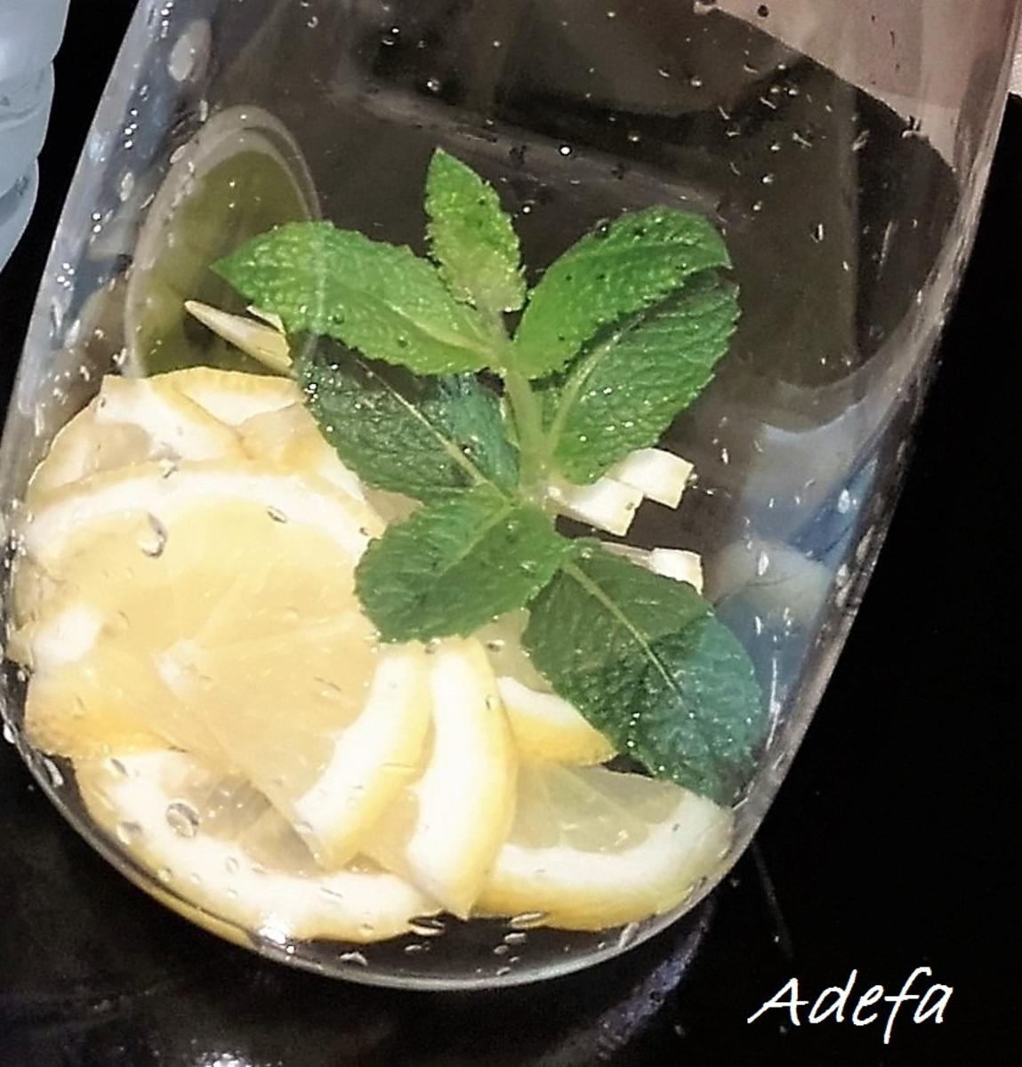 Erfrischungsgetränk - Zitronenwasser mit Minze - Rezept - Bild Nr. 2998