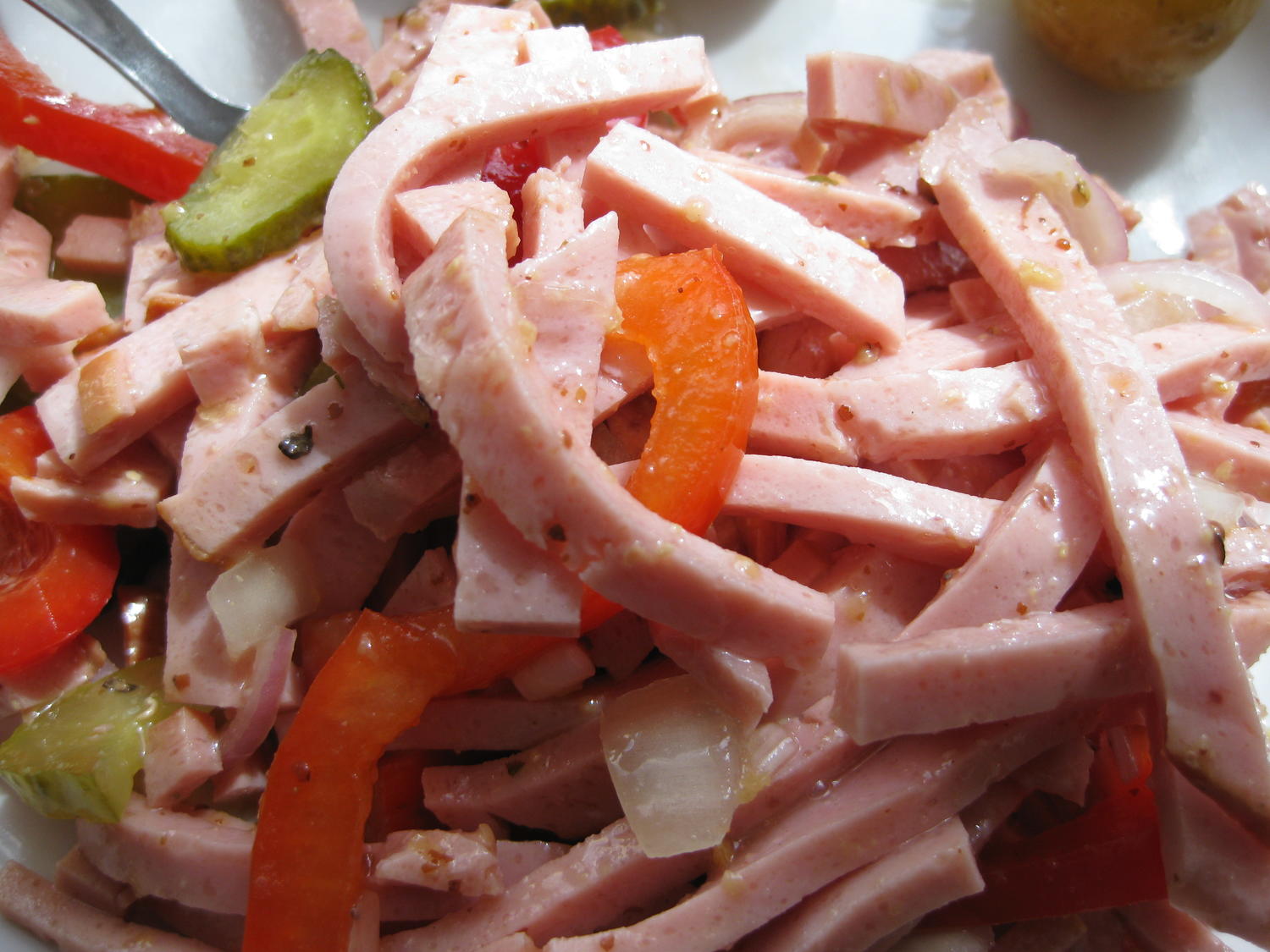 Leberkäse Salat - Rezept mit Bild - kochbar.de