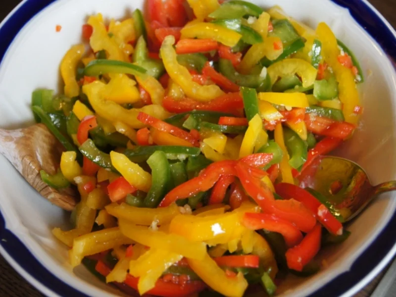 Nürnberger Rostbratwurst auf Paprikasalat mit Asia-Dressing - Rezept - Bild Nr. 3035