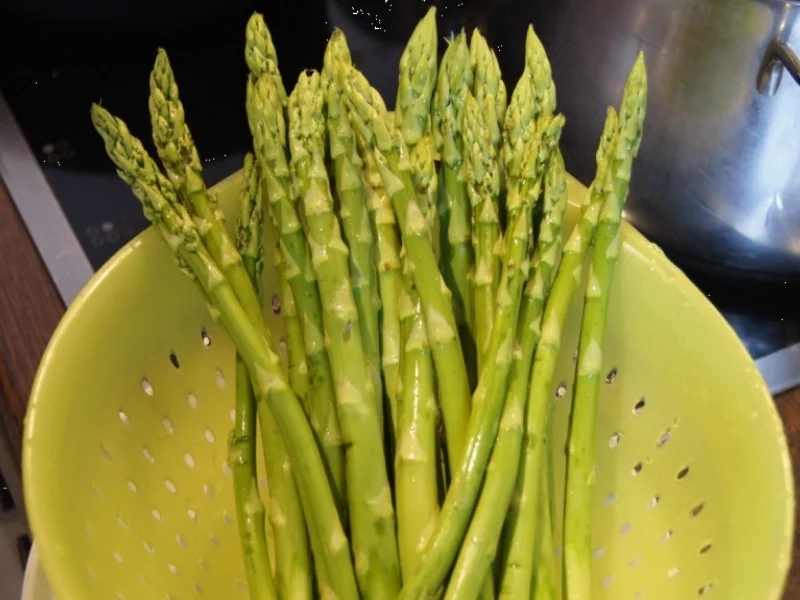 Grüner Spargel mit Pazifik Wildlachsfilet, Frühkartoffeln und Zitronen Buttersauce - Rezept - Bild Nr. 3045