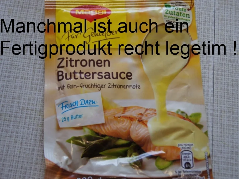 Grüner Spargel mit Pazifik Wildlachsfilet, Frühkartoffeln und Zitronen Buttersauce - Rezept - Bild Nr. 3053