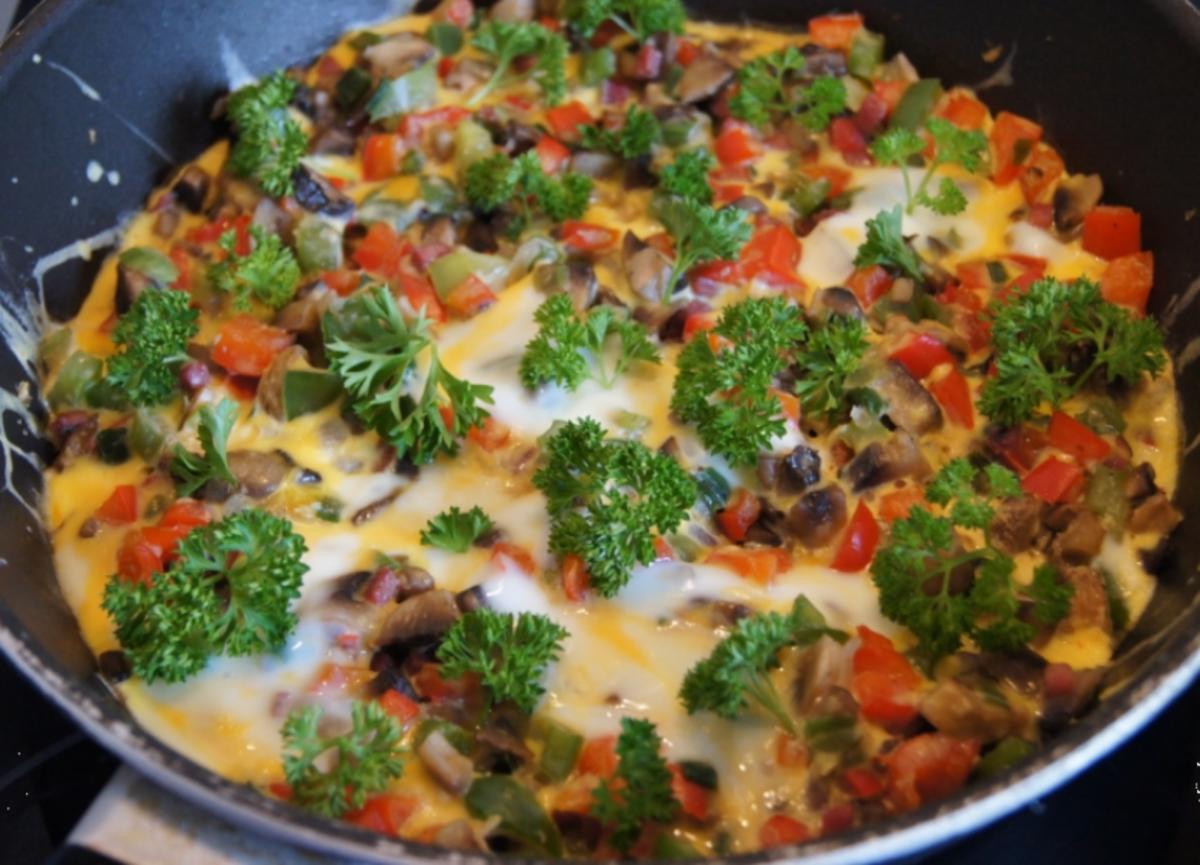 Paprika-Champignon-Omelett - Rezept - Bild Nr. 2