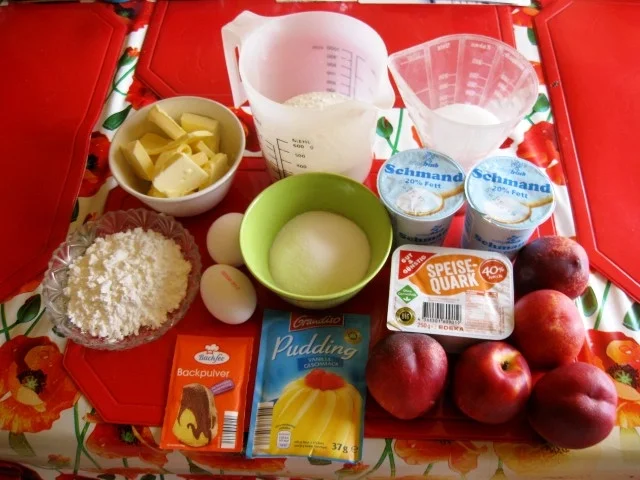 Rezept: Quark Schmand Kuchen mit Nektarinen Bild Nr. 3045 Quark Schmand Kuchen mit Nektarinen - Rezept - Bild Nr. 3045