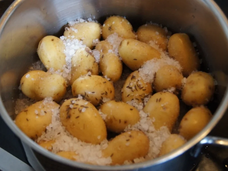 Meersalz-Kümmel-Drillinge mit luftgetrockneter-Mettwurst und Lollo-Rosso-Salat - Rezept - Bild Nr. 3049