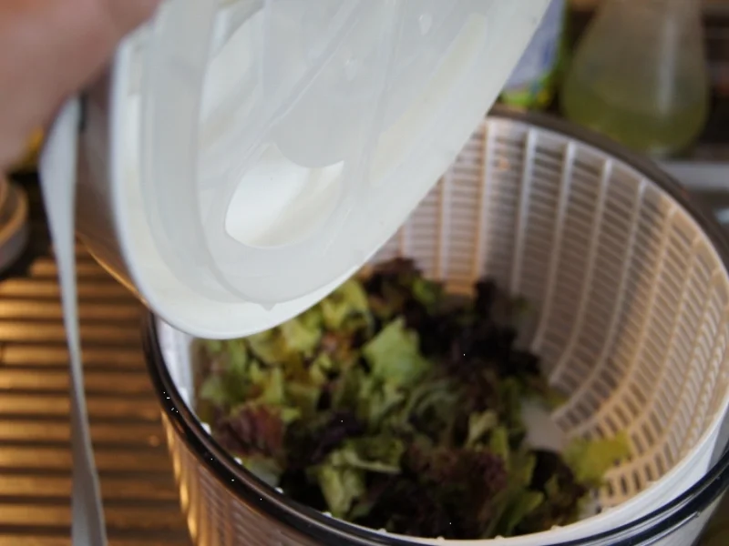 Meersalz-Kümmel-Drillinge mit luftgetrockneter-Mettwurst und Lollo-Rosso-Salat - Rezept - Bild Nr. 3051