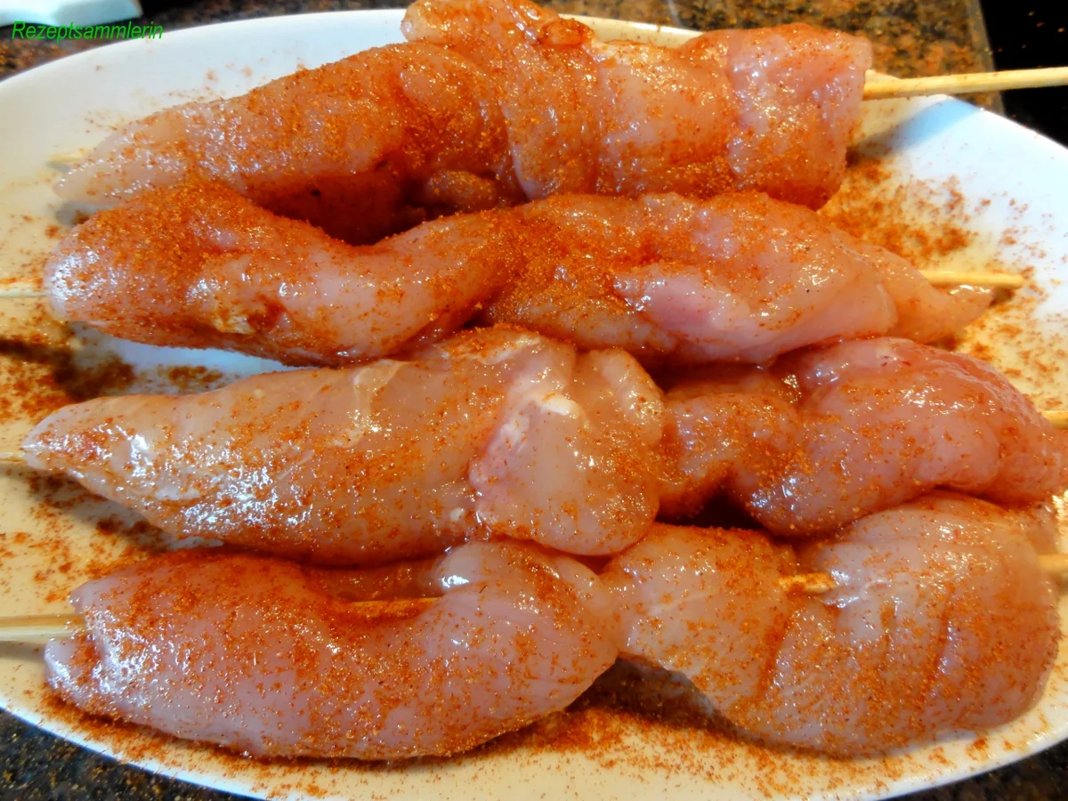 Rezept: Geflügel: HÄHNCHEN ~ INNEN ~ FILET ~ SPIESSE Bild Nr. 3064 Geflügel: HÄHNCHEN ~ INNEN ~ FILET ~ SPIESSE - Rezept - Bild Nr. 3064