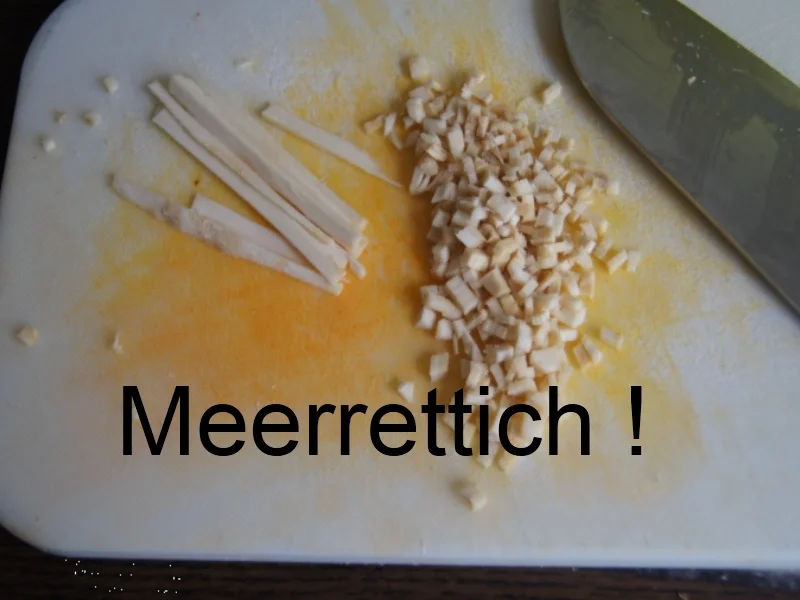 Rezept: Fischfilet mit Senfsauce, Möhren-Süßkartoffel-Meerrettich-Stampf und Gurkensalat Bild Nr. 3064 Fischfilet mit Senfsauce, Möhren-Süßkartoffel-Meerrettich-Stampf und Gurkensalat - Rezept - Bild Nr. 3064