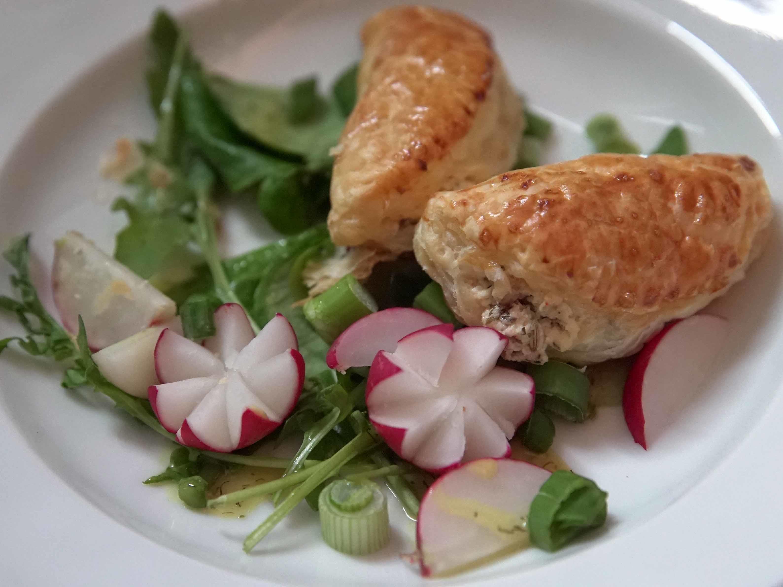 Mit Frischkäse und Flusskrebsfleisch gefüllte Blätterteigtaschen -
Rezept Durch Das perfekte Dinner