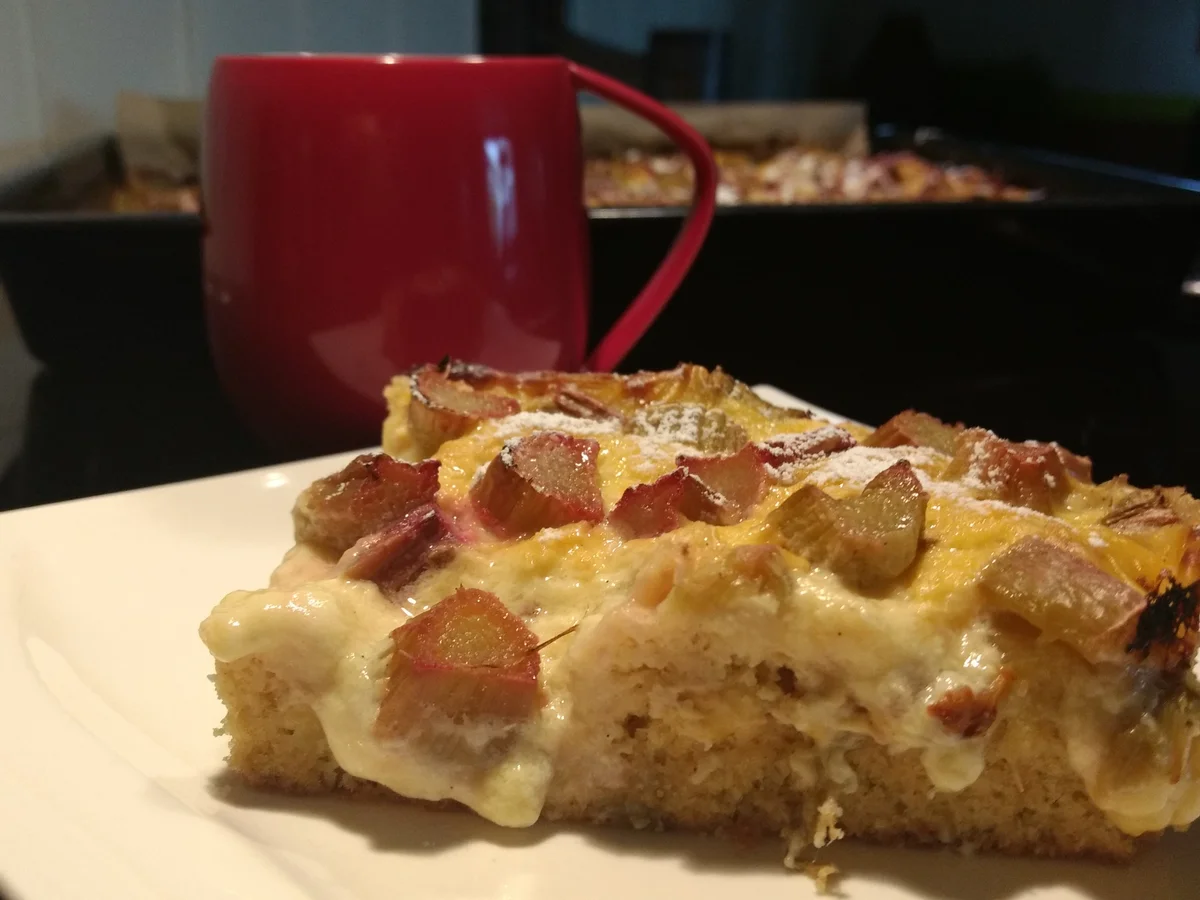 Rezept: BiNe` S RHABARBERKUCHEN MIT VANILLEPUDDING Bild Nr. 3095 BiNe` S RHABARBERKUCHEN MIT VANILLEPUDDING - Rezept - Bild Nr. 3095