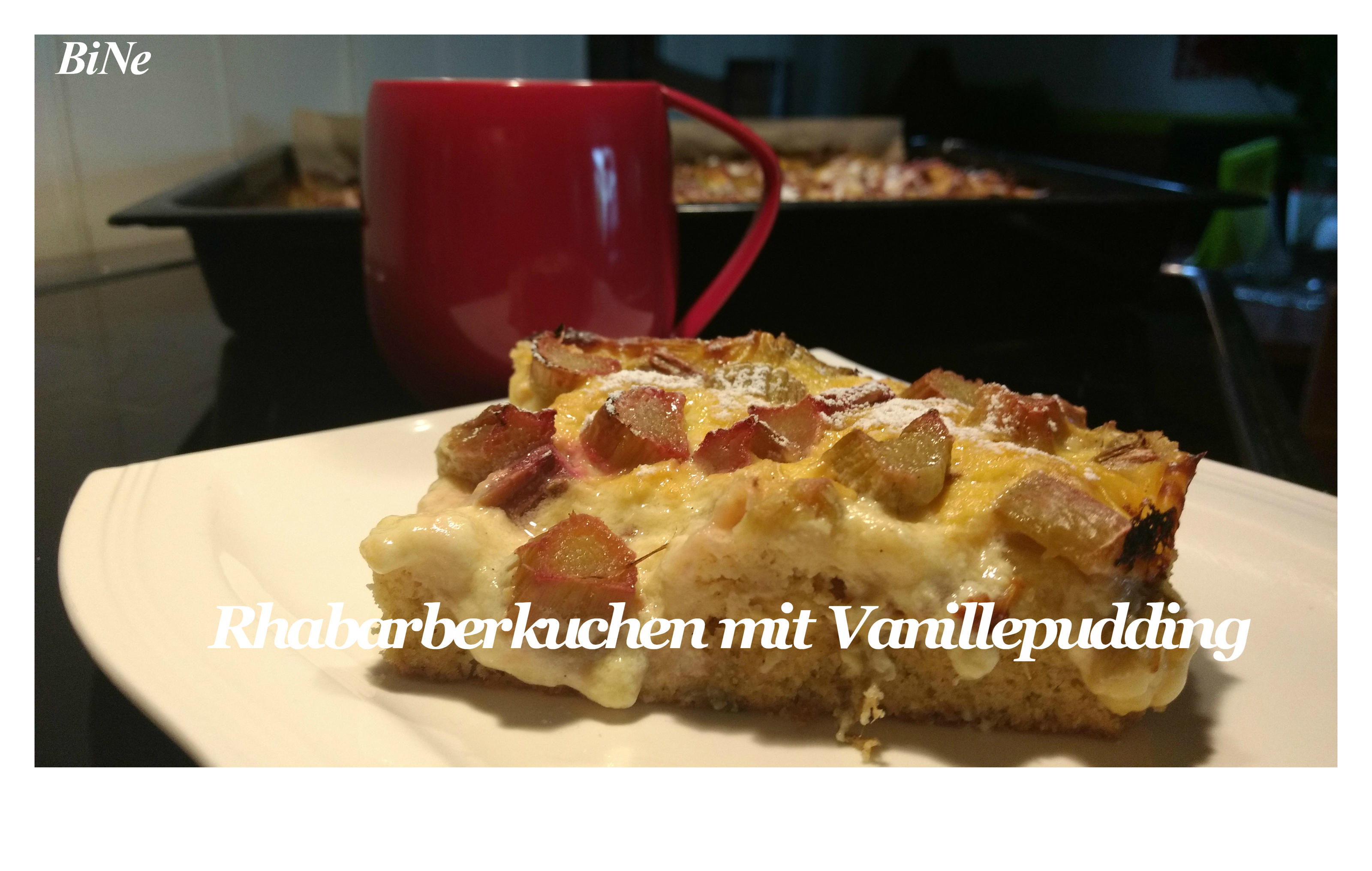 Bilder für BiNe` S RHABARBERKUCHEN MIT VANILLEPUDDING - Rezept