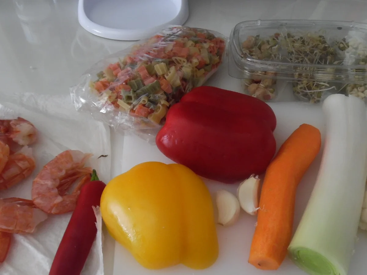 Garnelen-Nudel-Pfanne, scharf - Rezept - Bild Nr. 3101