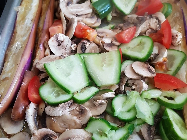 Japanische Auberginen mit Champignons - Rezept - Bild Nr. 3104