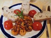 Party Crevetten mit Mini Rispentomaten und Ciabatta grüne Olive - Rezept - Bild Nr. 3110