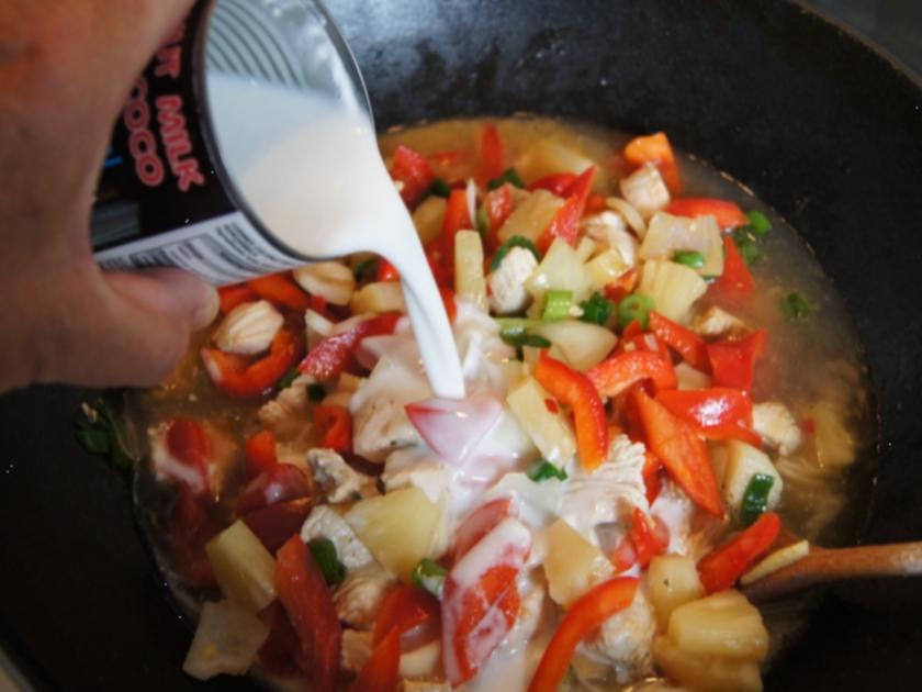 Fruchtiges Putencurry im Wok mit Basmatireis - einfach - von MausVoh