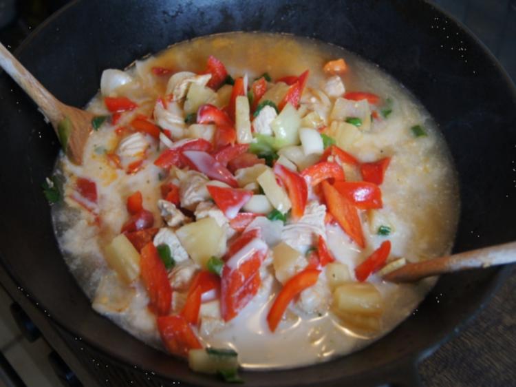 Fruchtiges Putencurry im Wok mit Basmatireis - einfach - von MausVoh