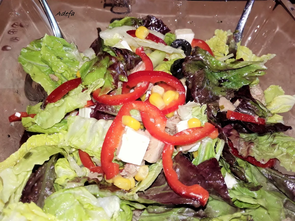 Rezept: Frischer Bunter Salat - Art Bauernsalat Bild Nr. 3131 Frischer Bunter Salat - Art Bauernsalat - Rezept - Bild Nr. 3131